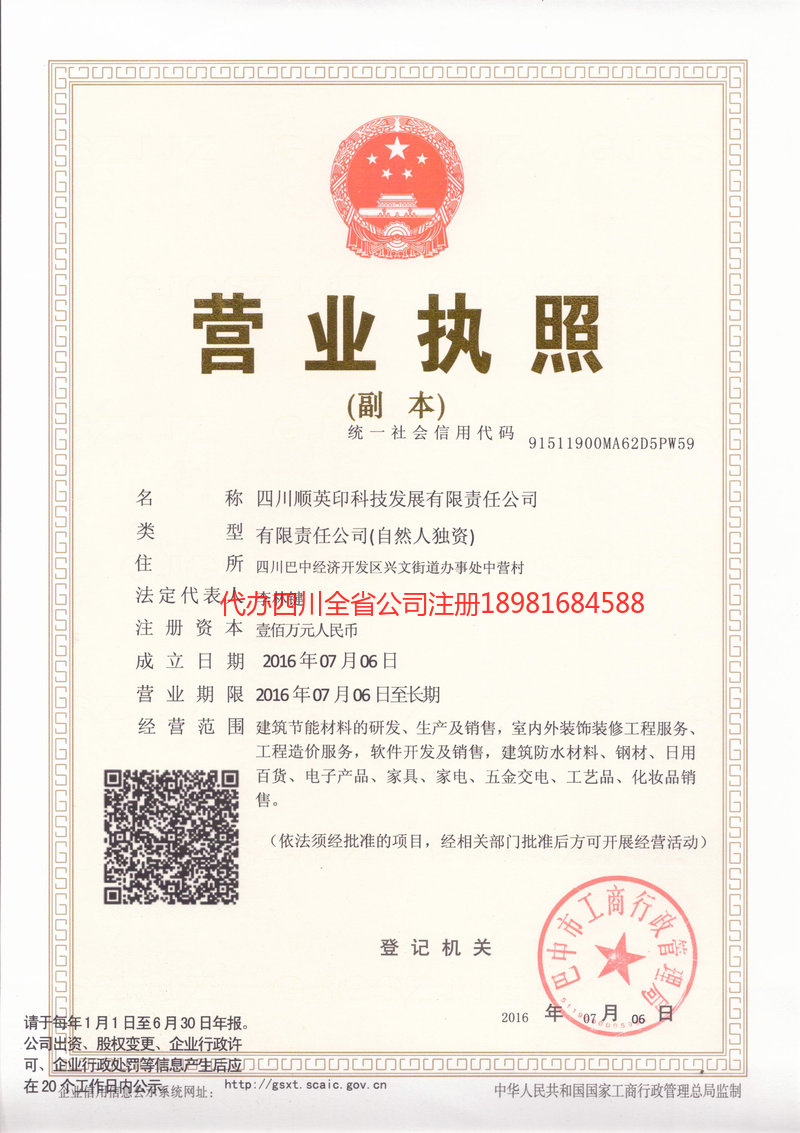 泰安泰安順英印科技发展有限责任公司